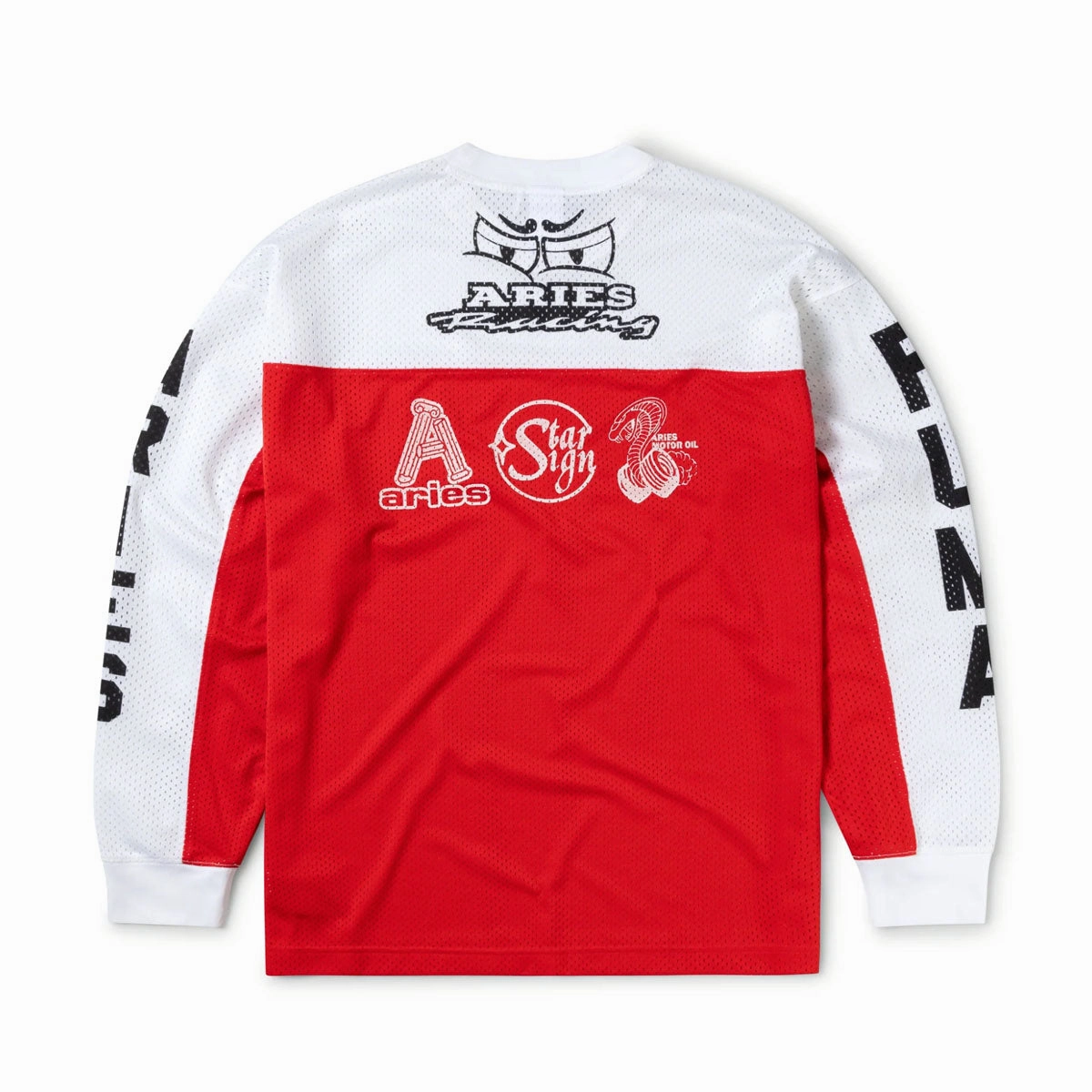   Aries Moto Mesh L/S Tee 'For All Time Red'