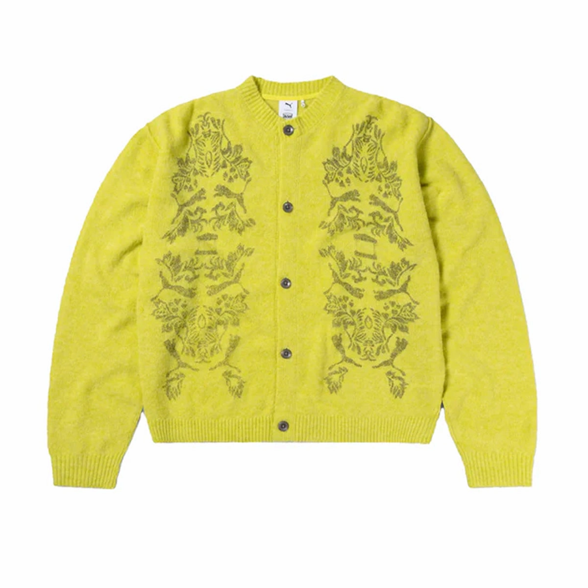   Aries Print Cardigan 'Lime Sheen'