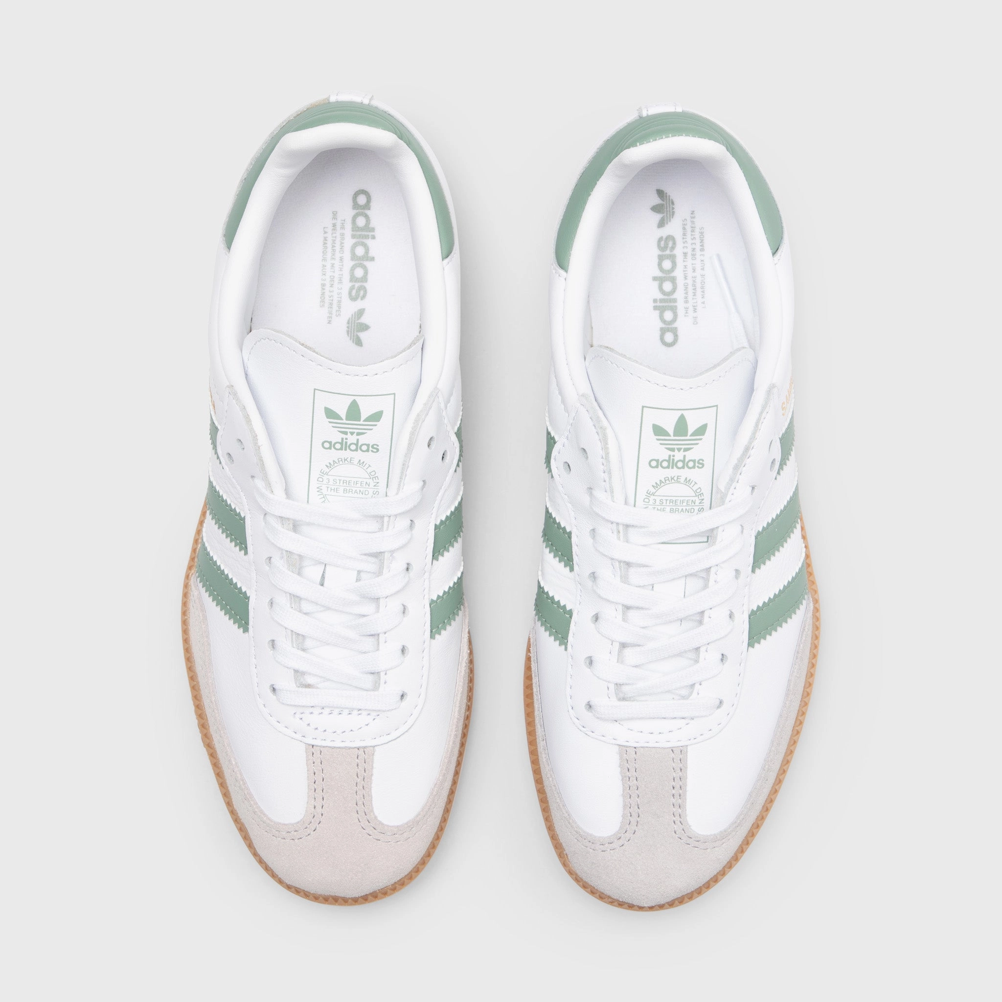 adidas Juniors' Samba OG Footwear White / Silver Green - Gum