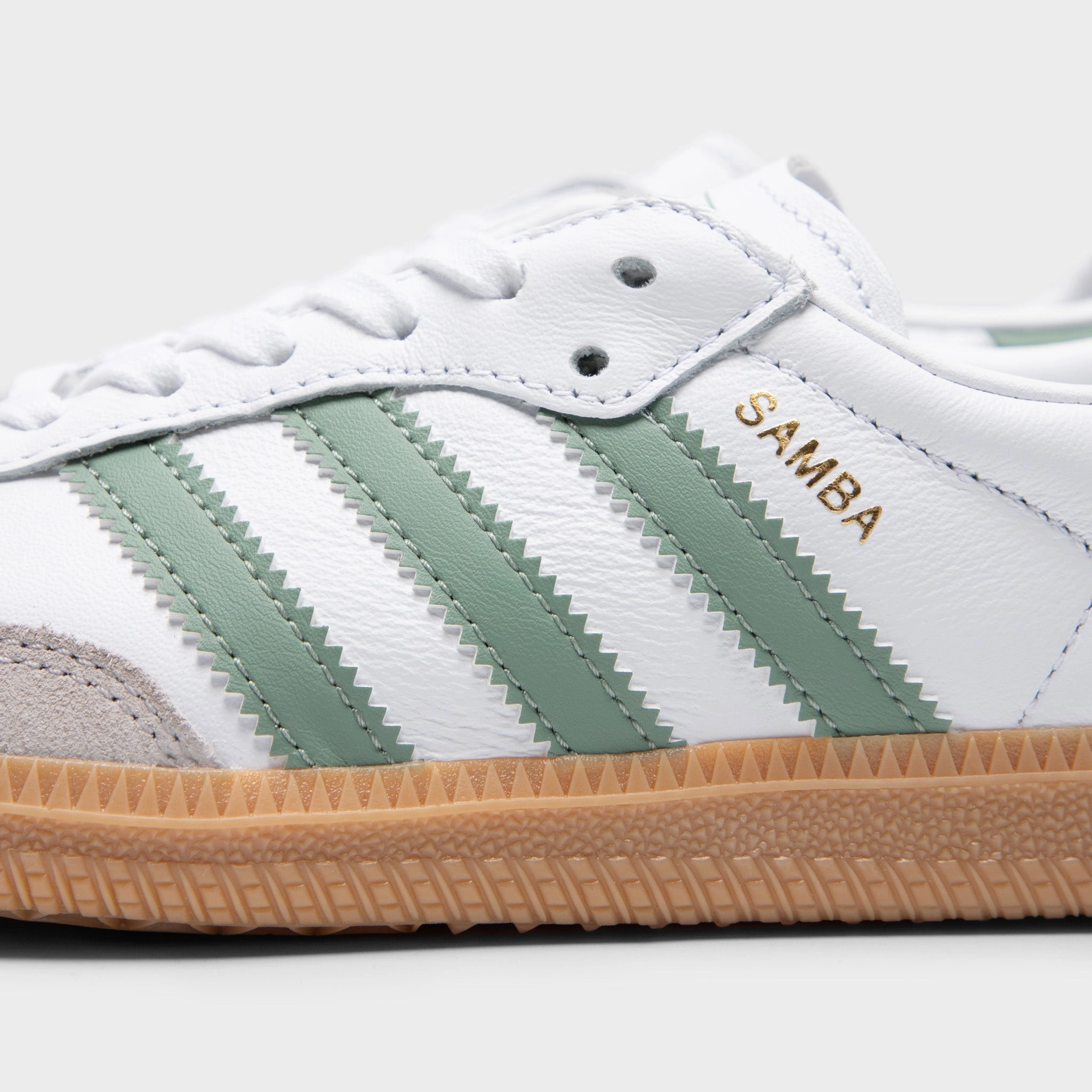 adidas Juniors' Samba OG Footwear White / Silver Green - Gum