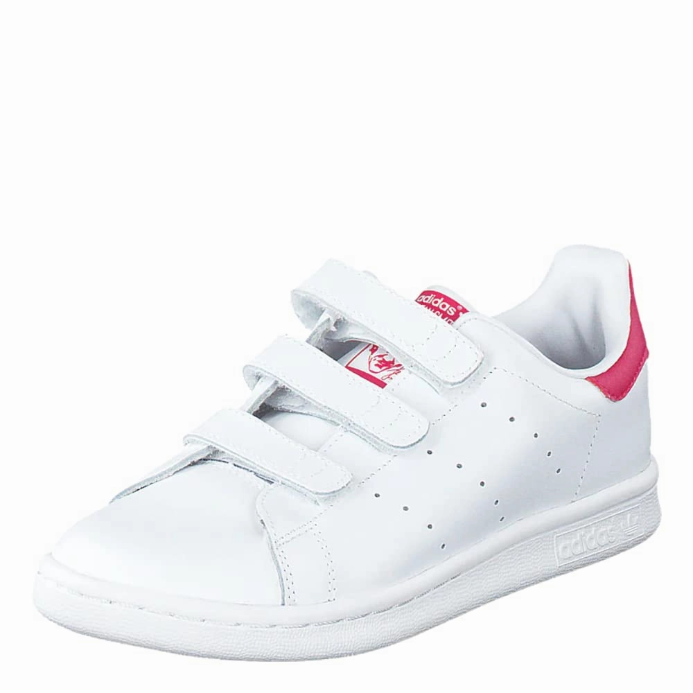 adidas Originals Unisex-Kinder STAN SMITH CF C Low-Top Weiß (FTWR White/Bold Pink). 34 EU