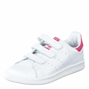 adidas Originals Unisex-Kinder STAN SMITH CF C Low-Top Weiß (FTWR White/Bold Pink). 34 EU
