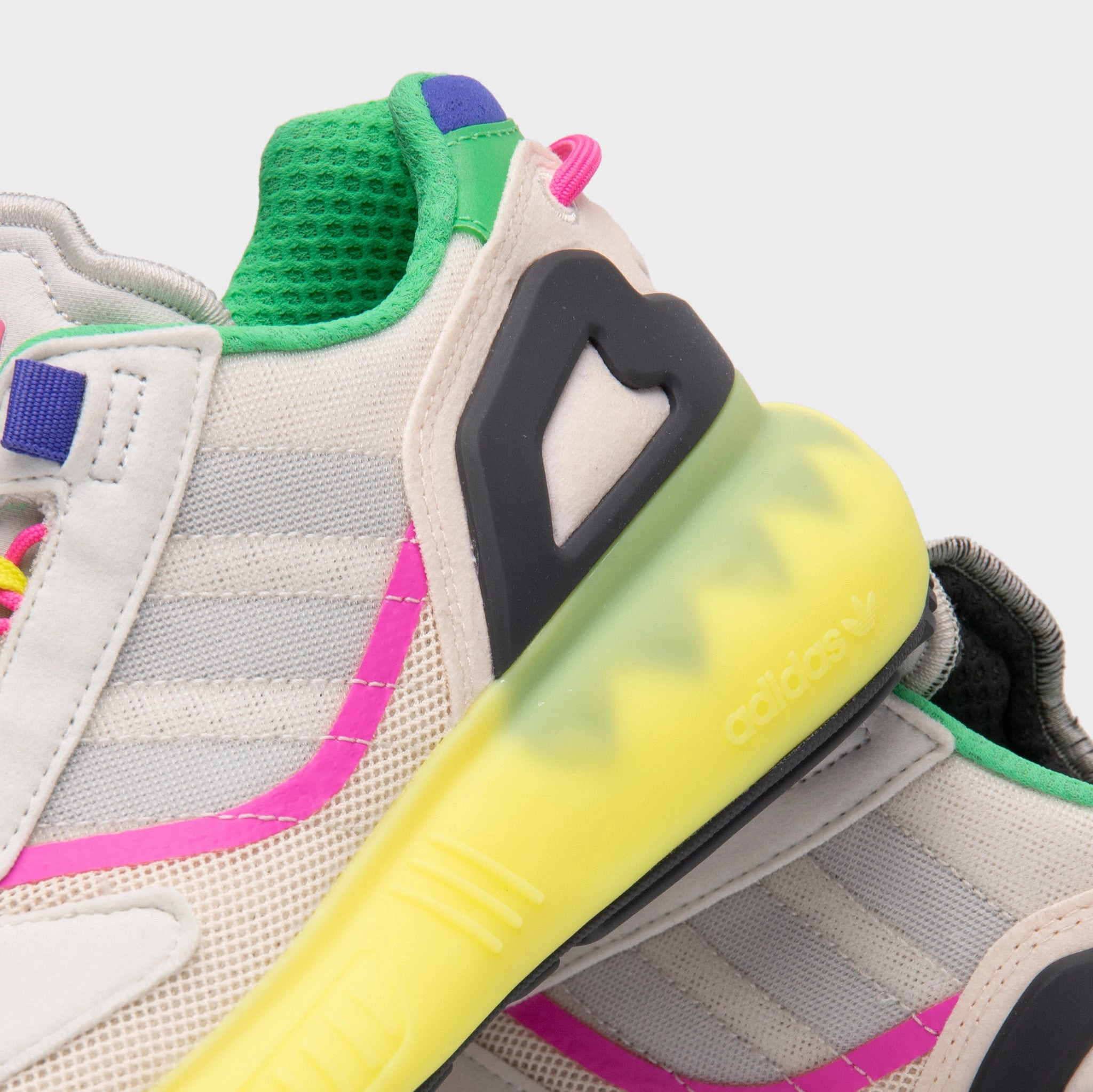 adidas Originals Women's ZX 5K Boost Wonder White / White Tint - Acid Yellow