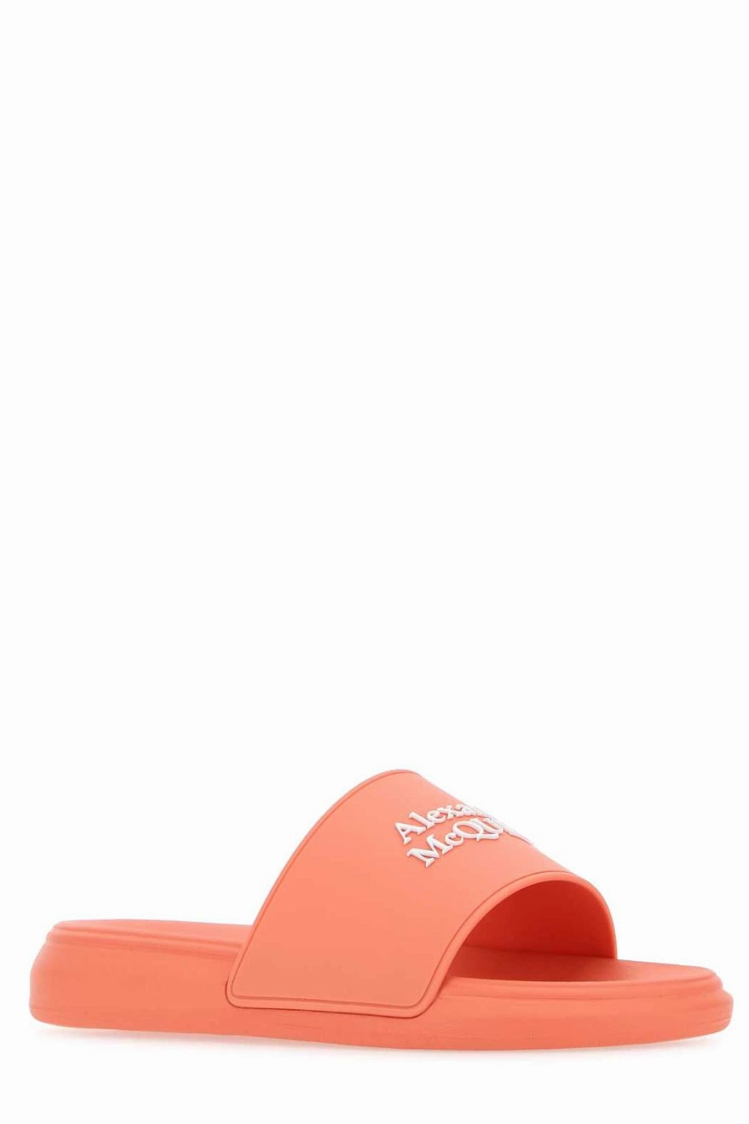 Alexander McQueen Logo Embossed Slip-On Slides