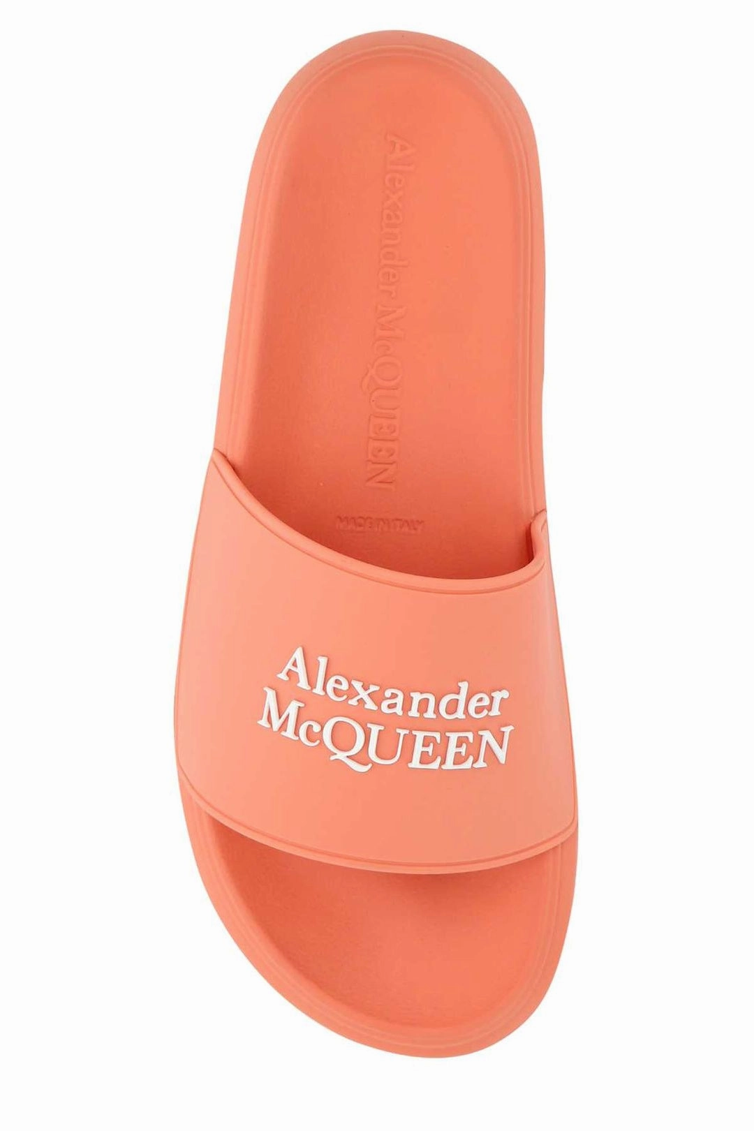 Alexander McQueen Logo Embossed Slip-On Slides