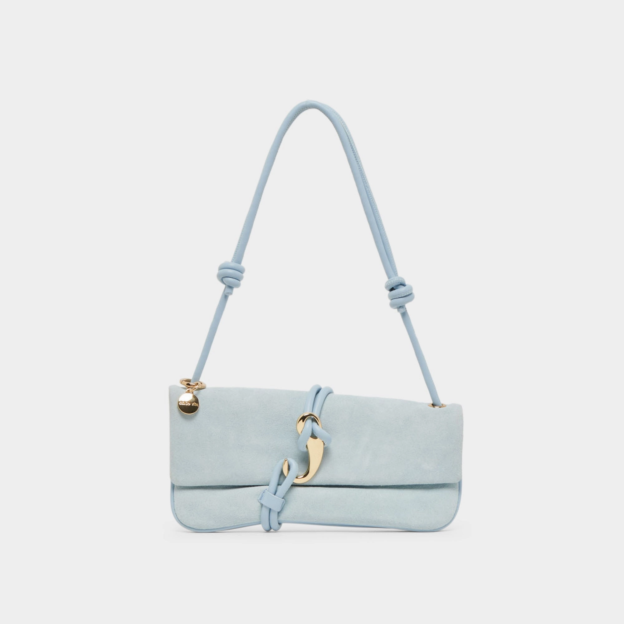 ALICE SHOULDER BAG BLUE SUEDE