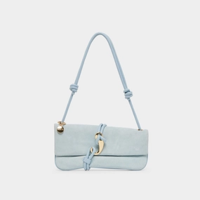 ALICE SHOULDER BAG BLUE SUEDE