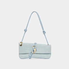 ALICE SHOULDER BAG BLUE SUEDE