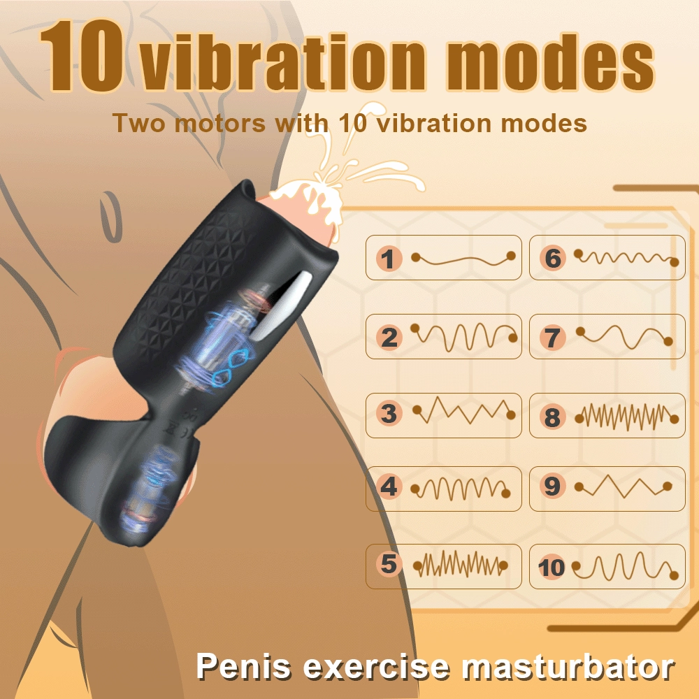 Amanda-10 Vibrating Wrapped Pulse Masturbation Trainer