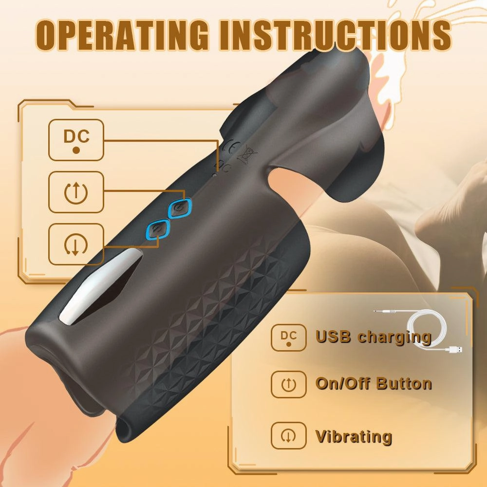 Amanda-10 Vibrating Wrapped Pulse Masturbation Trainer