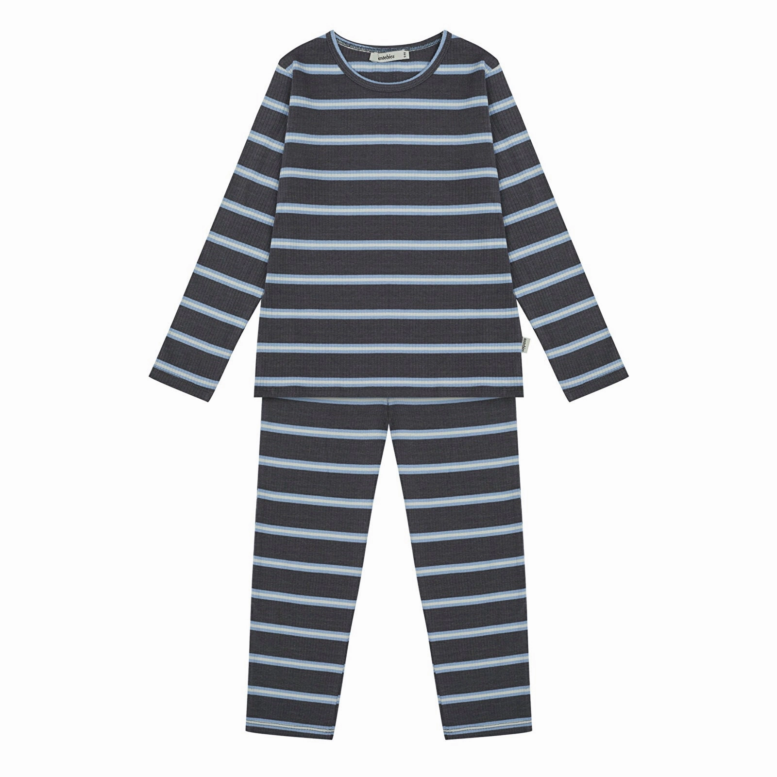 Antebies Bold Stripe Rib Pyjama Anthracite