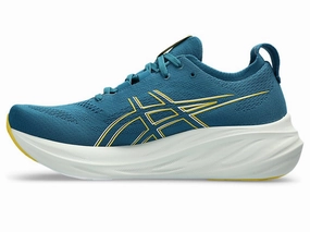 ASICS Herren Gel-Nimbus 26 Sneaker. Evening Teal/Light Mustard. 41.5 EU