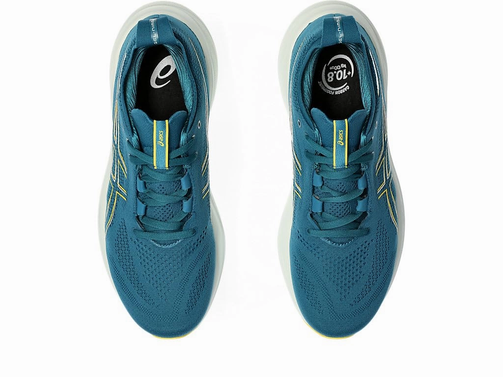 ASICS Herren Gel-Nimbus 26 Sneaker. Evening Teal/Light Mustard. 42.5 EU