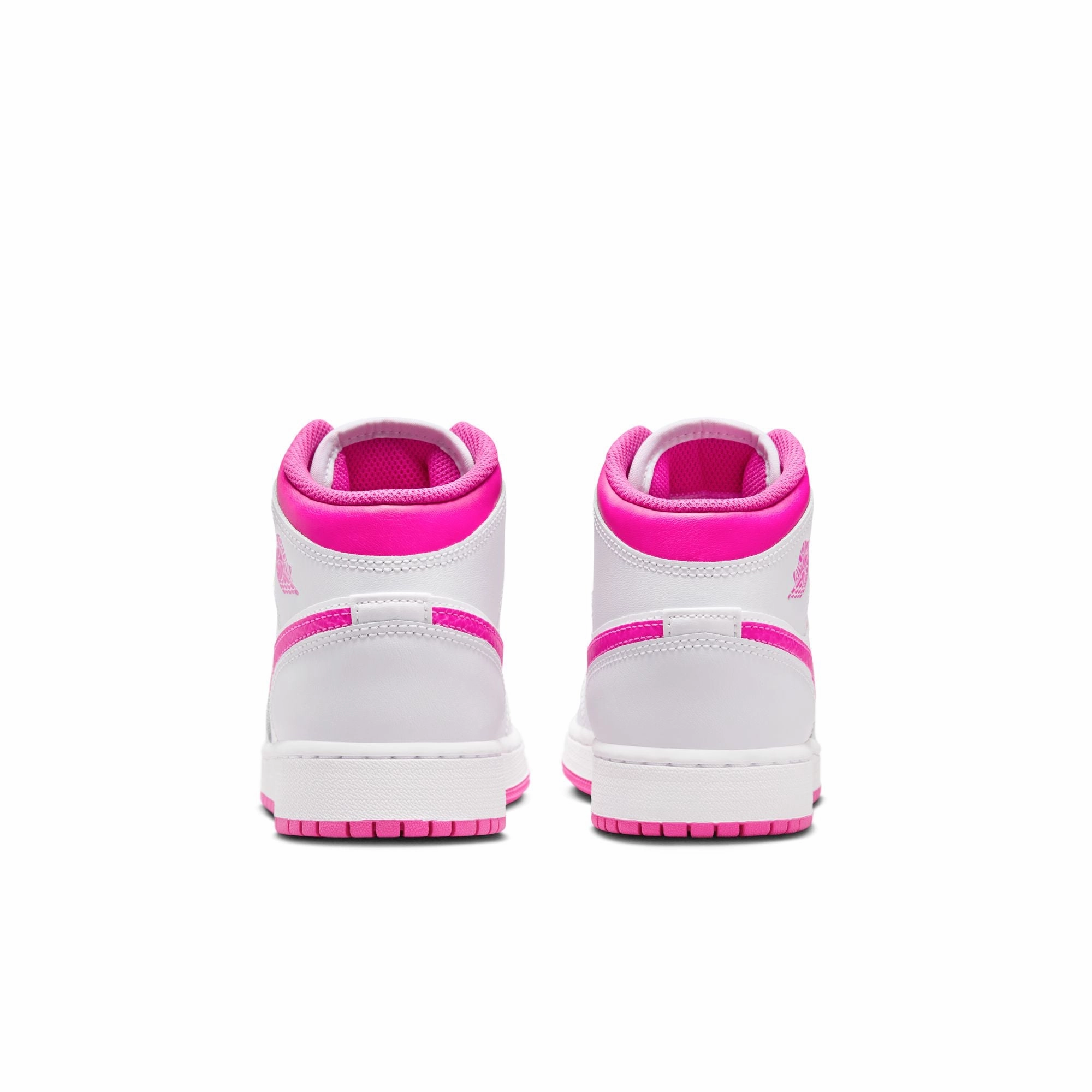 Big Kid's Air Jordan 1 Mid - IRIS WHISPER/FIRE PINK-WHITE