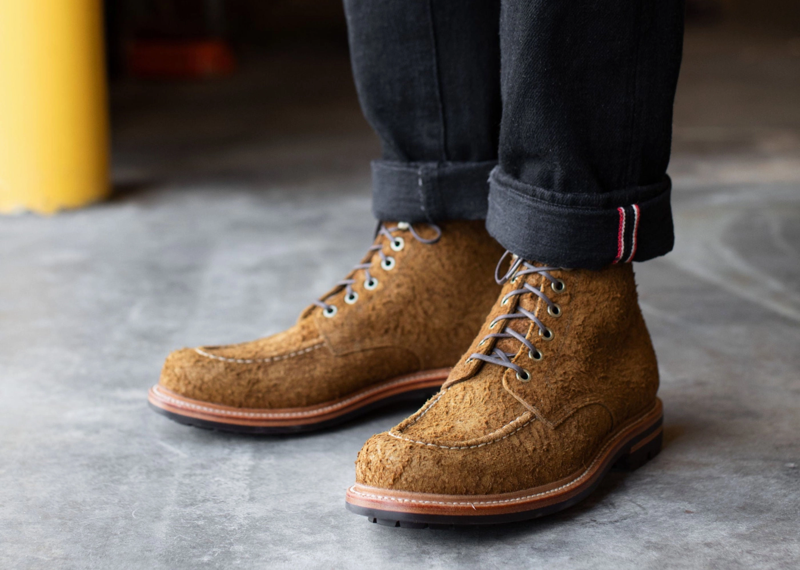 Brass Boot Bronze Rough Suede