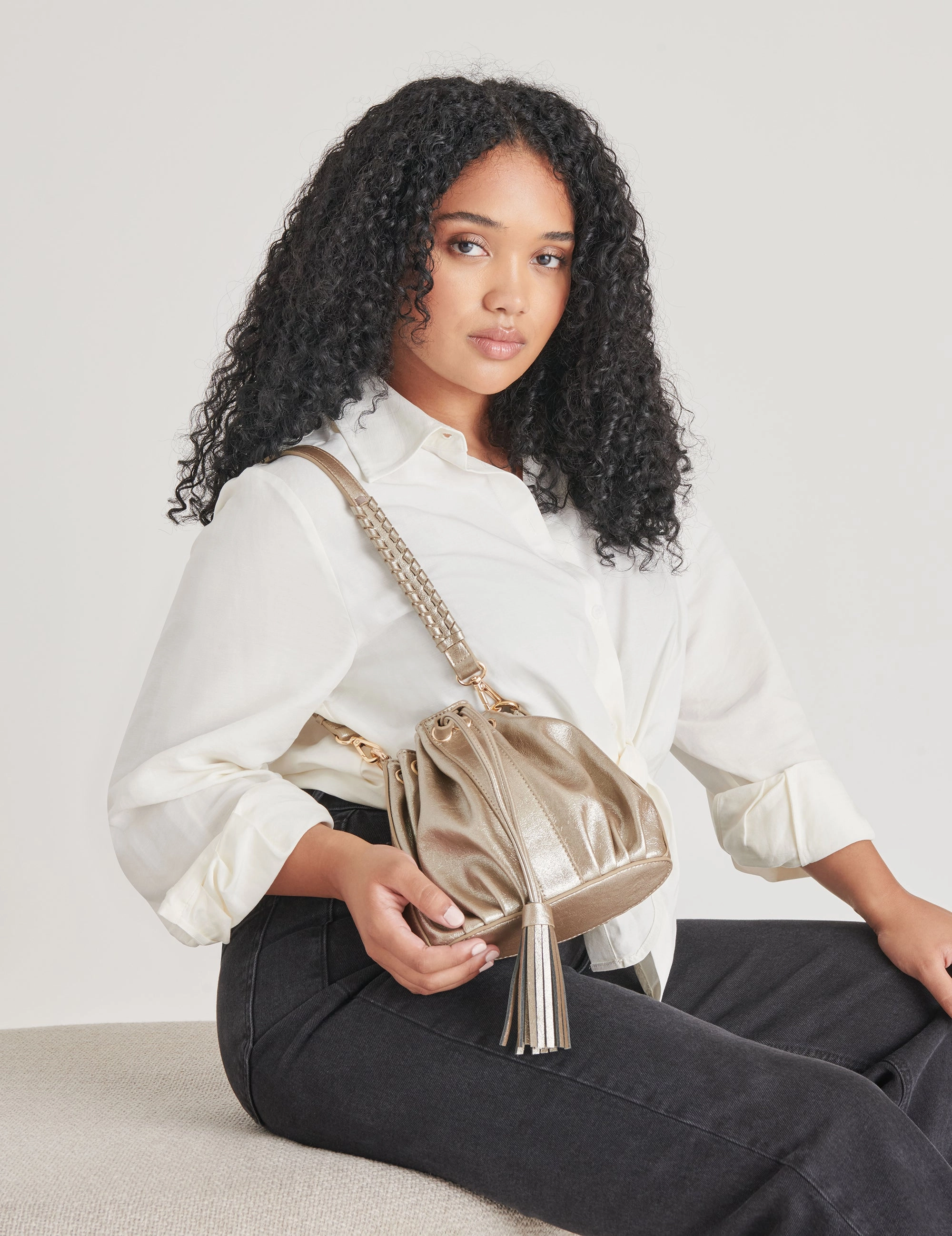 COBIE SHOULDER BAG PLATINUM STELLA