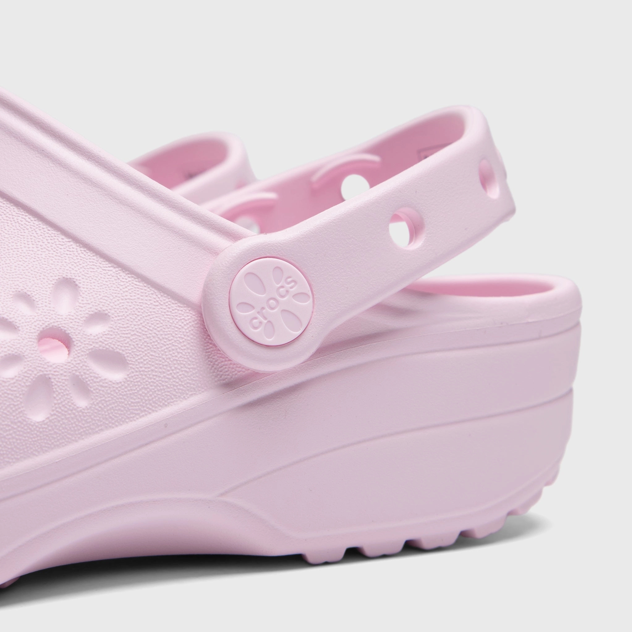 Crocs Women's Classic Floral Cut Out Clog / Pink Milk