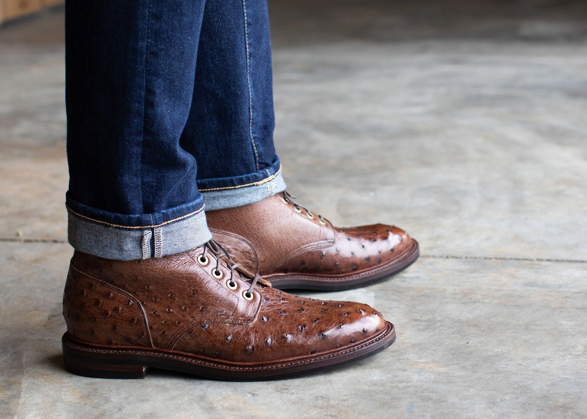 Diesel Boot Kango Tobacco Ostrich