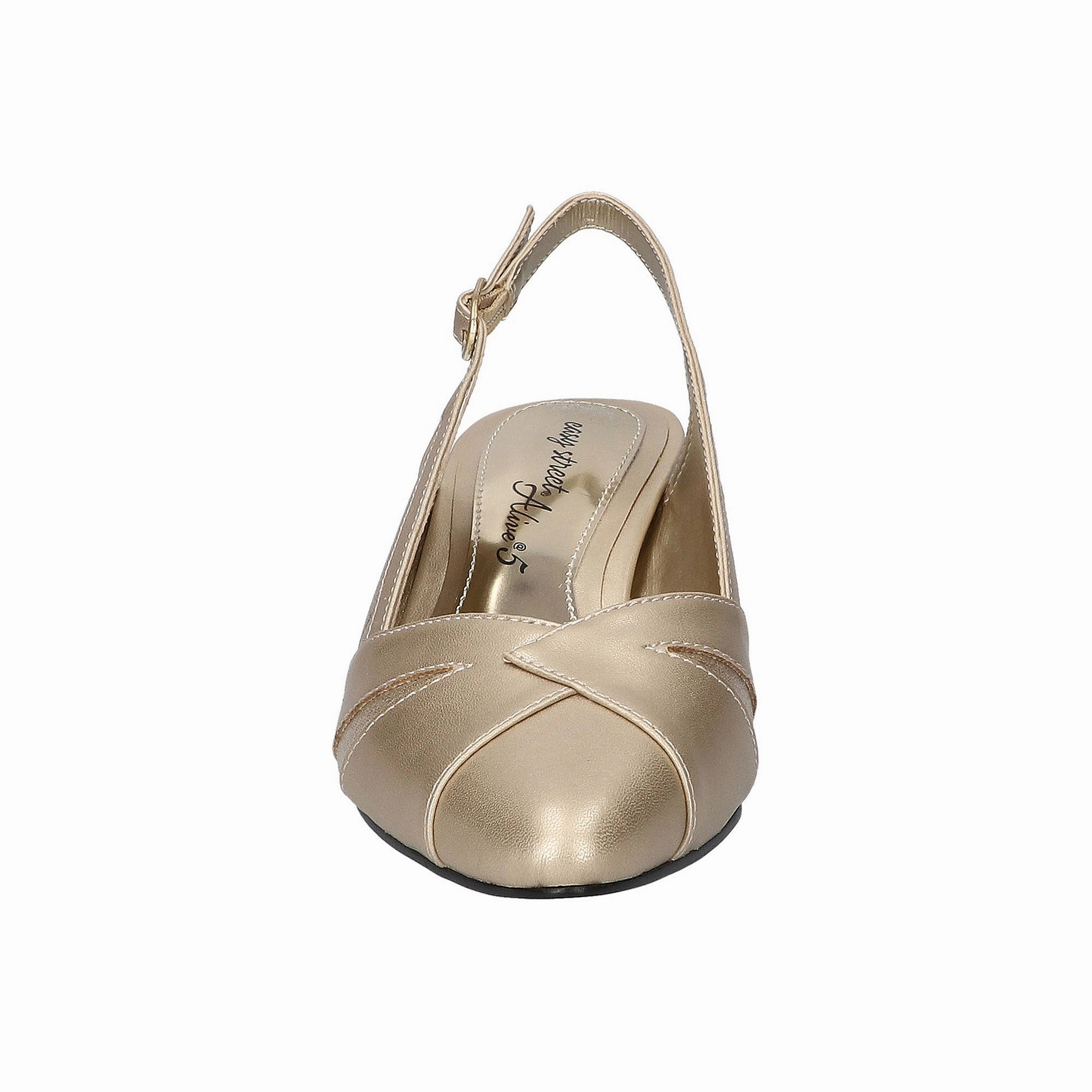 Easy Street Womens Avena Block Heel Pumps - CHAMPAGNE 8 1/2 MEDIUM