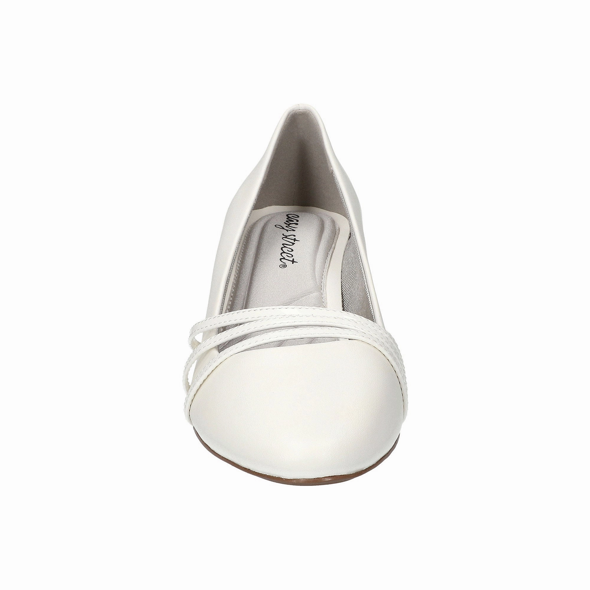 Easy Street Womens Cristiny Stiletto Heel Pumps - WHITE 6 1/2 MEDIUM