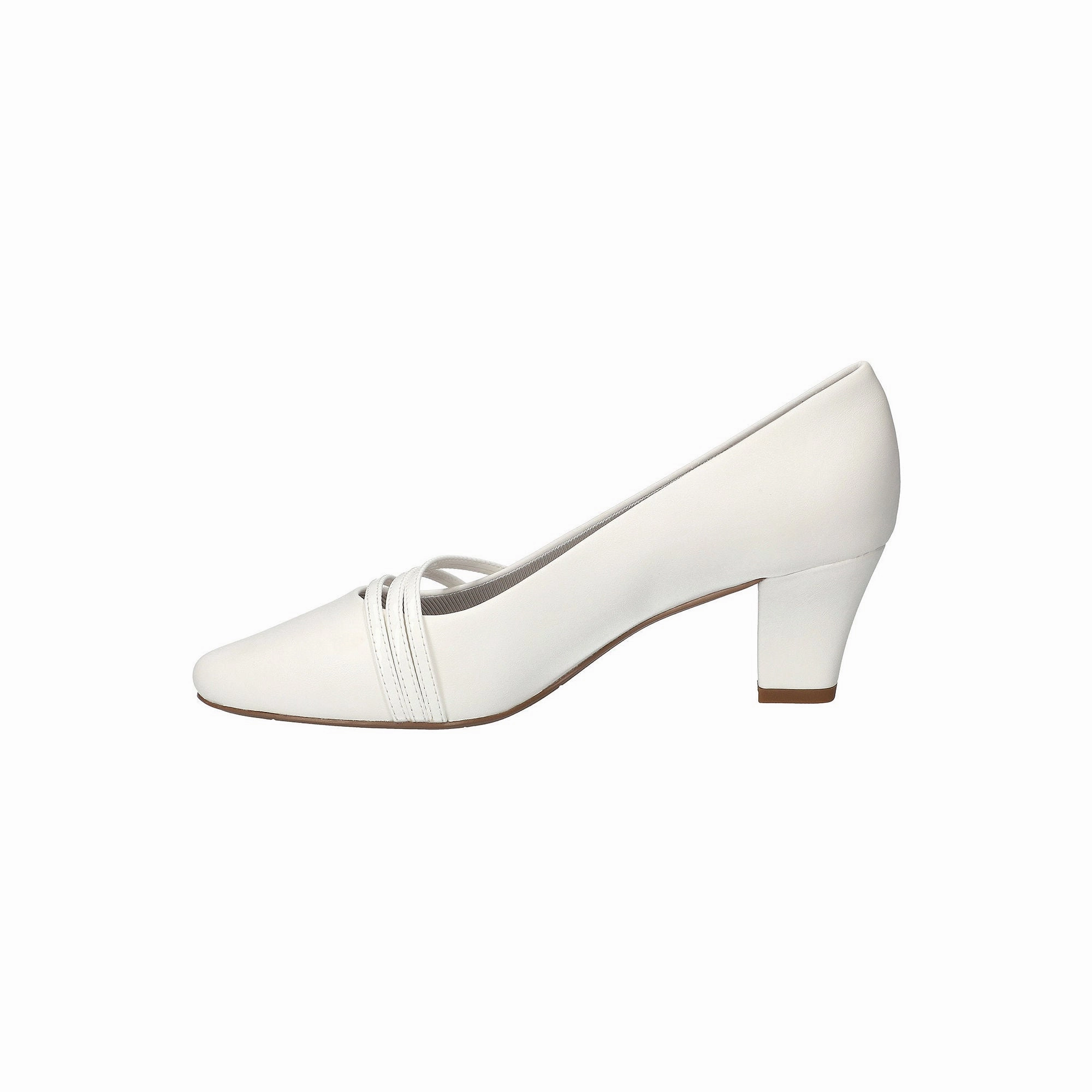 Easy Street Womens Cristiny Stiletto Heel Pumps - WHITE 7 1/2 EXTRA WIDE
