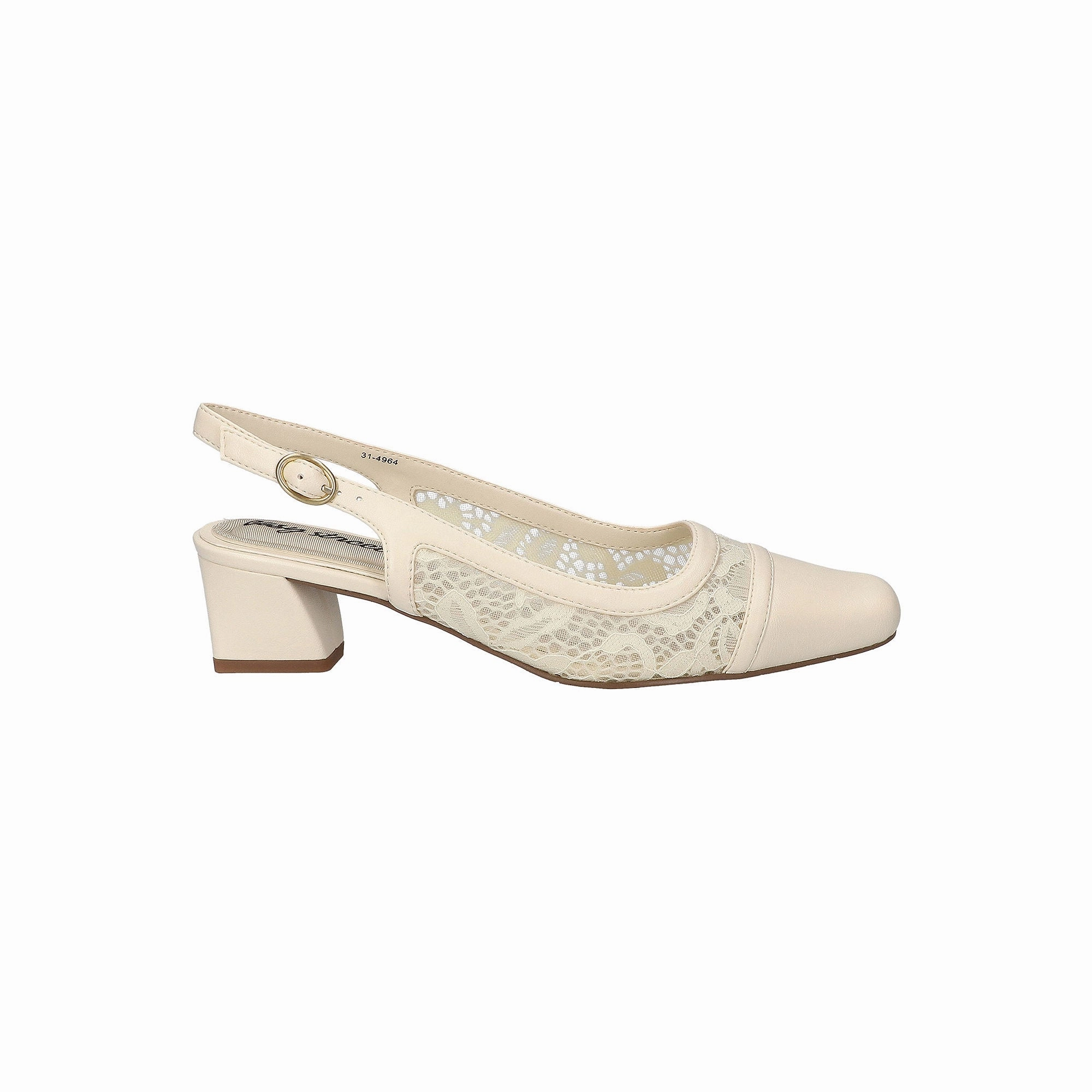 Easy Street Womens Fortune Block Heel Pumps - CREAM 10 MEDIUM