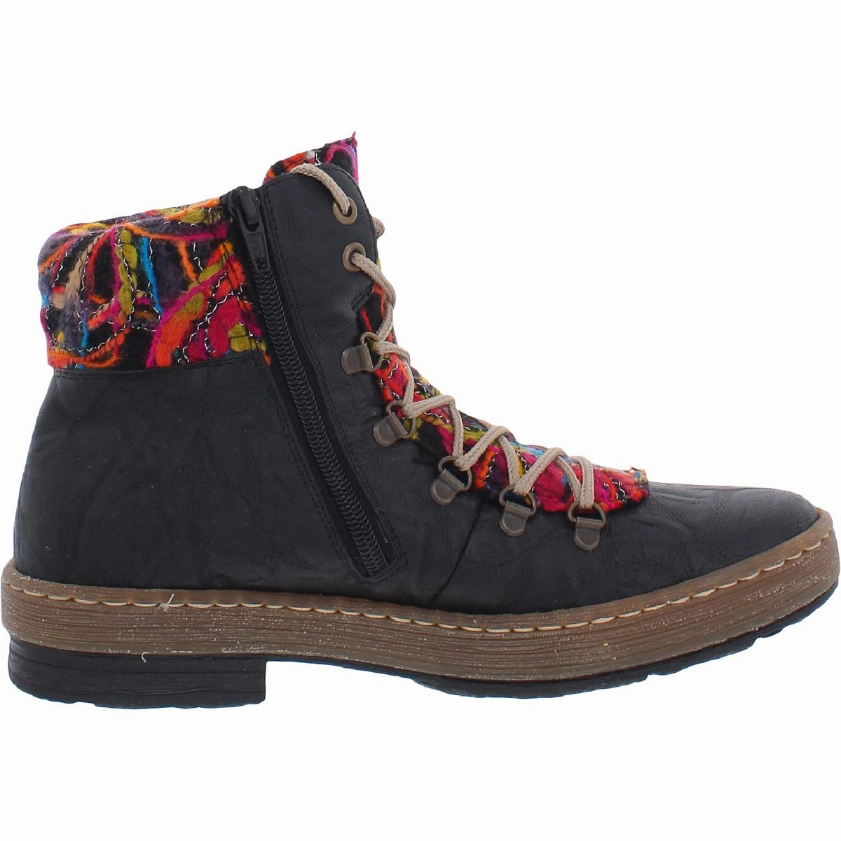 Felicitas 43 Womens Faux Leather Knit Casual Boots