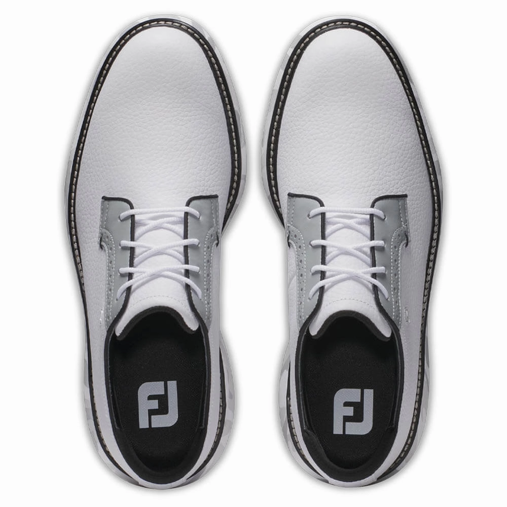 FootJoy Traditions Blucher Golf Shoes White/Gray Camo - 24 Men