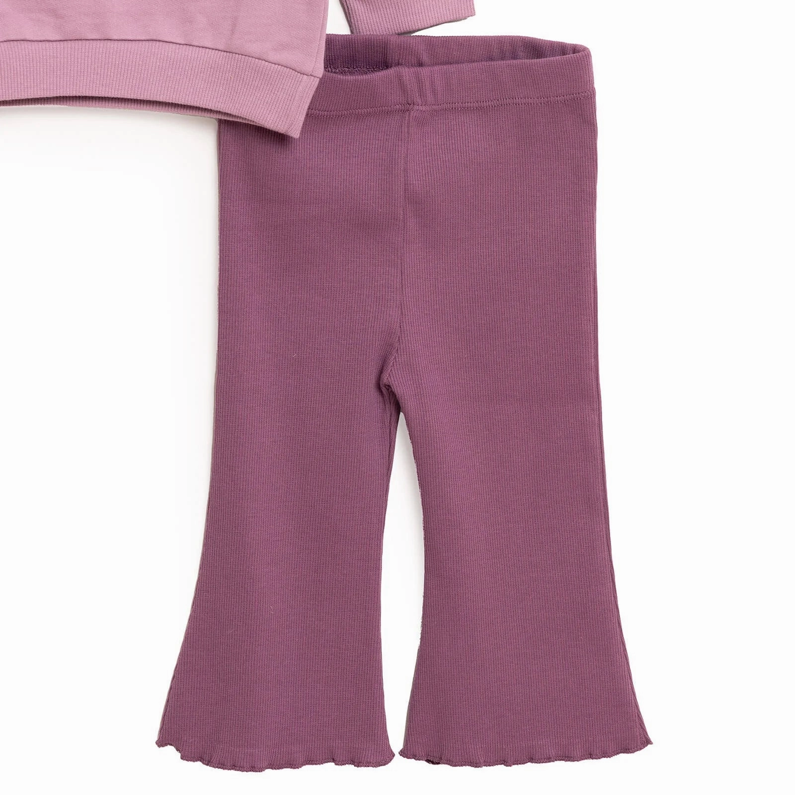 HelloBaby Baby Girl Sweatshirt Footless Bottom - Purple