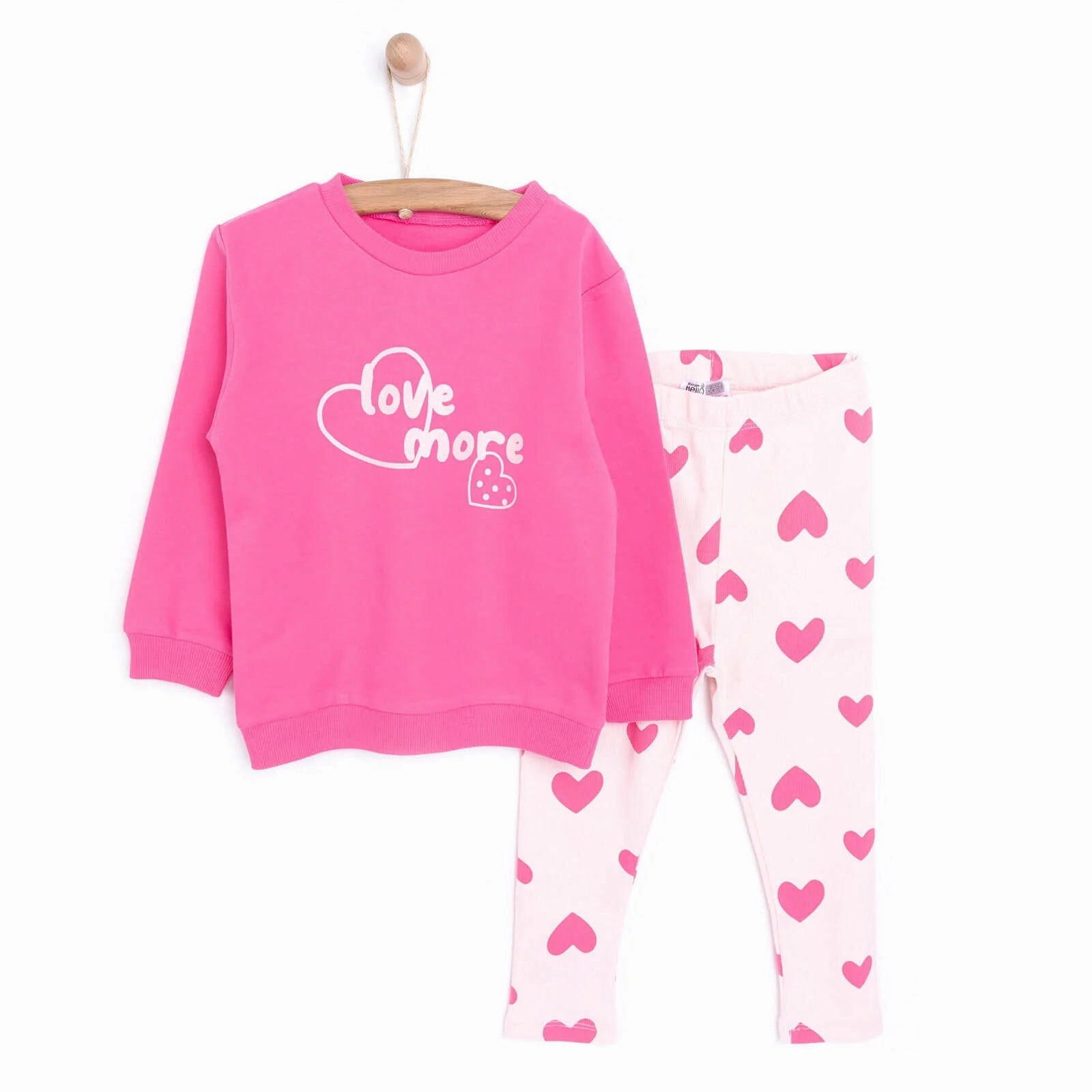 HelloBaby Sweatshirt Footless Bottom - Pink