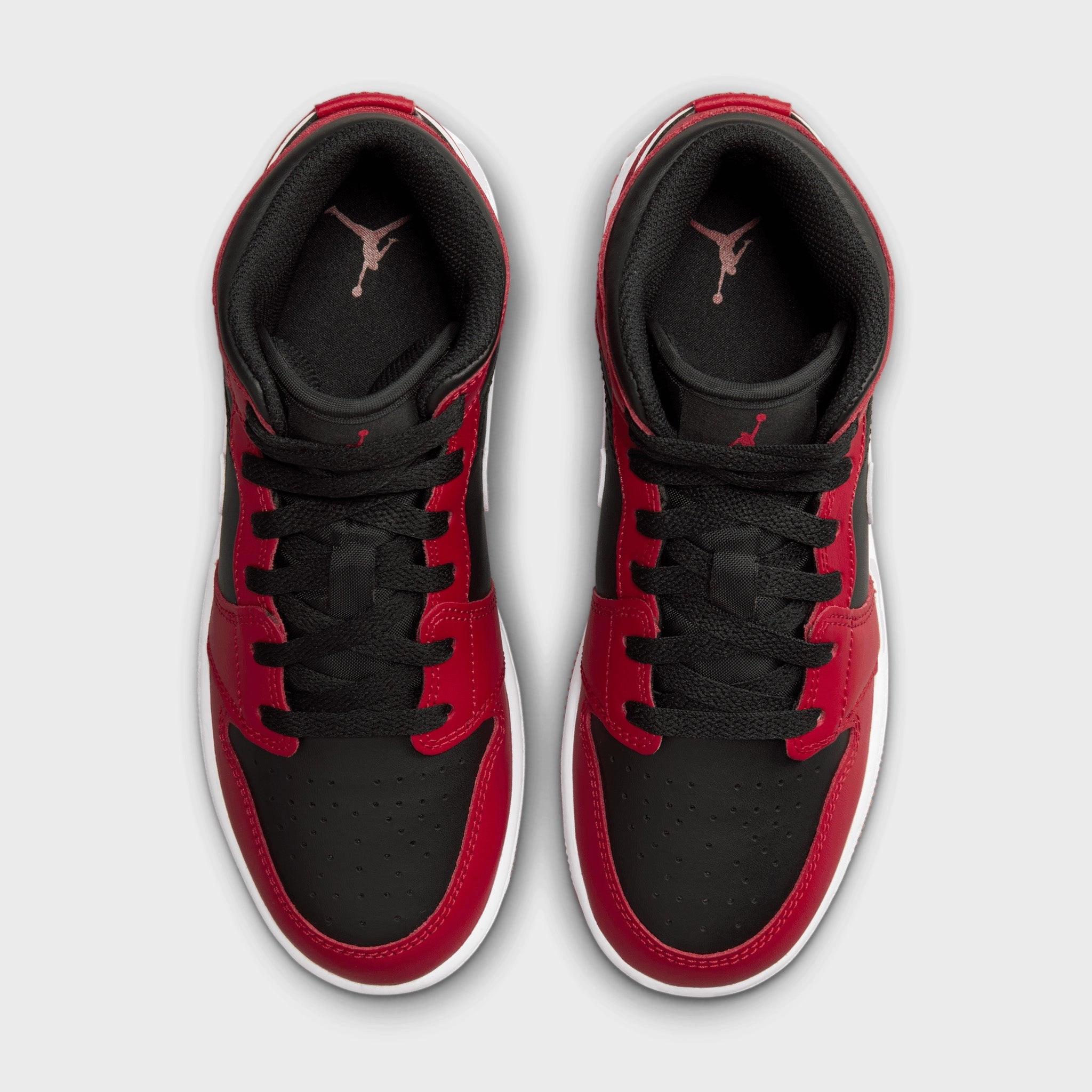 Jordan 1 Mid GS Black / White - Gym Red