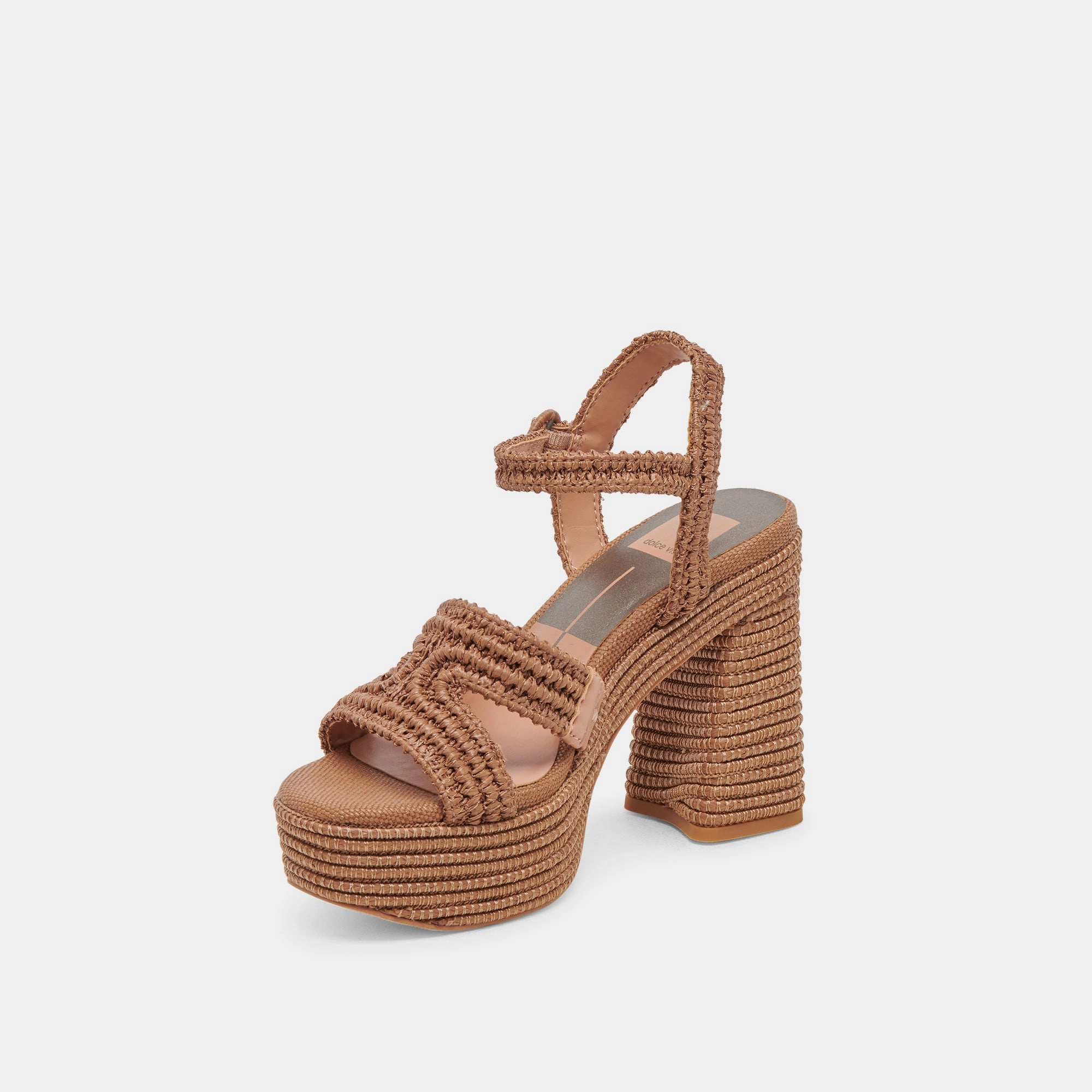 LACYE HEELS BROWN WOVEN