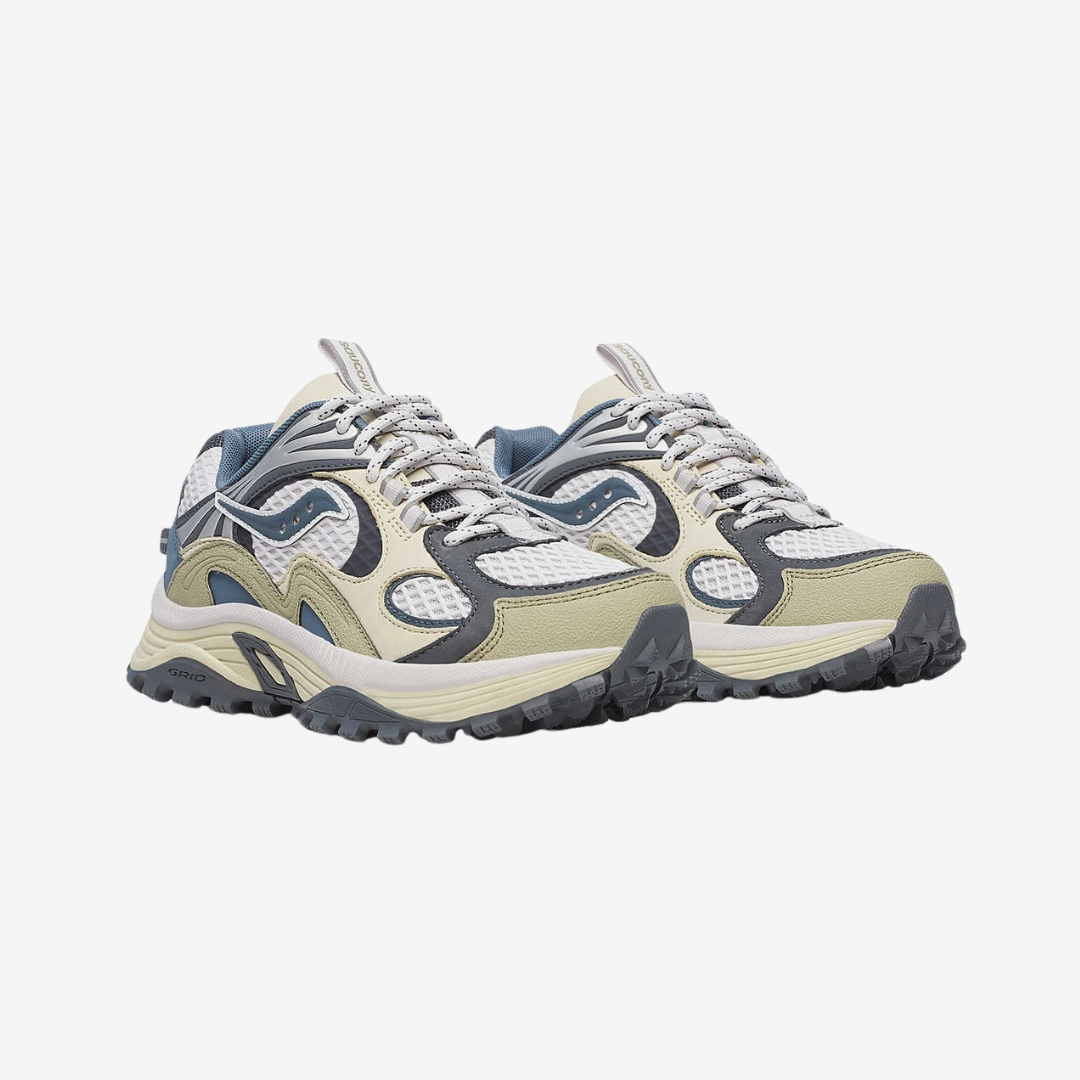 mens saucony grid aura x (green/multi)