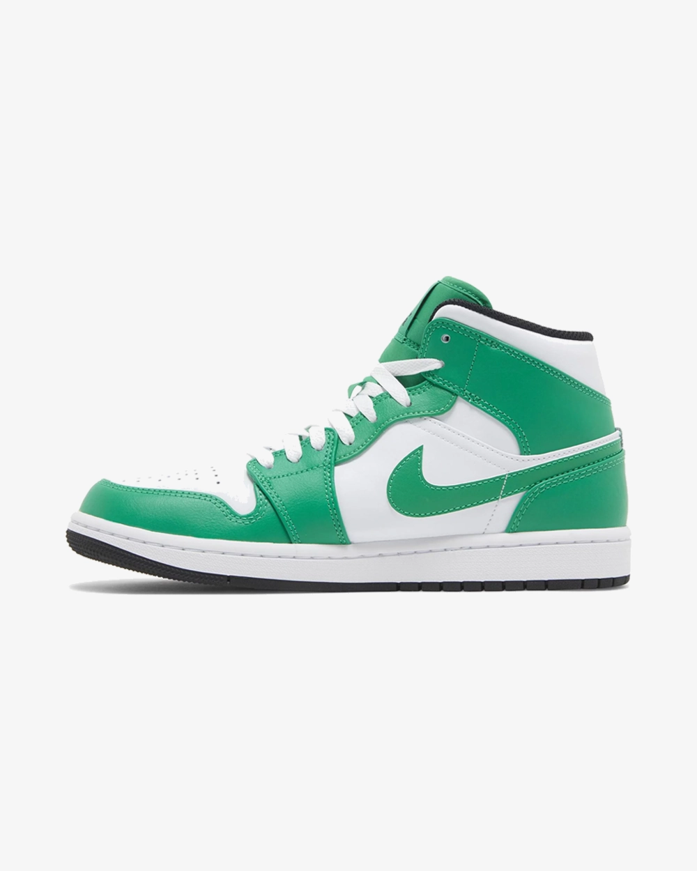 NIKE AIR JORDAN1 MID WHITE LUCKY GREEN