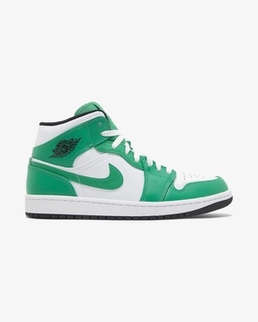 NIKE AIR JORDAN1 MID WHITE LUCKY GREEN