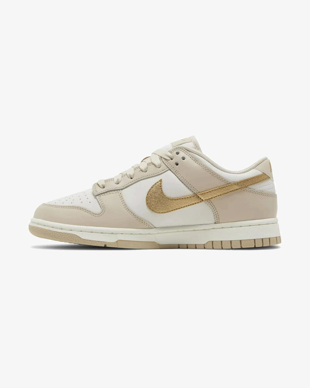 NIKE DUNK LOW WMNS PHANTOM METALLIC GOLD SWOOSH
