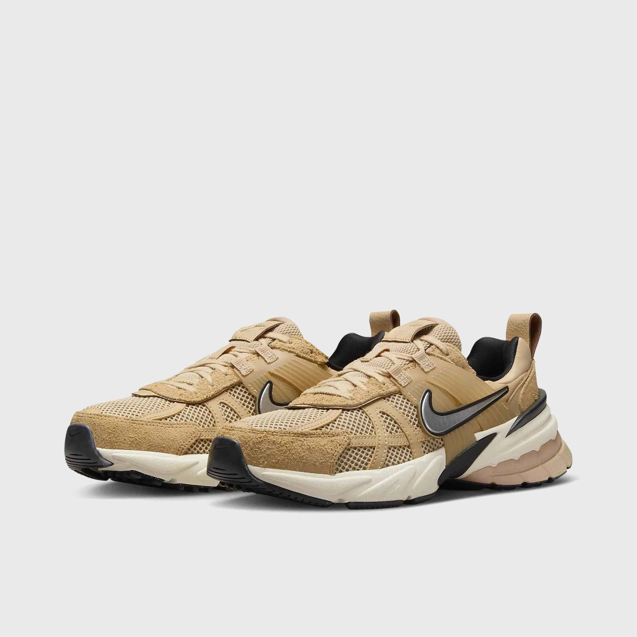 Nike Women's V2K Run Sesame / Chrome - LT Orewood Brown
