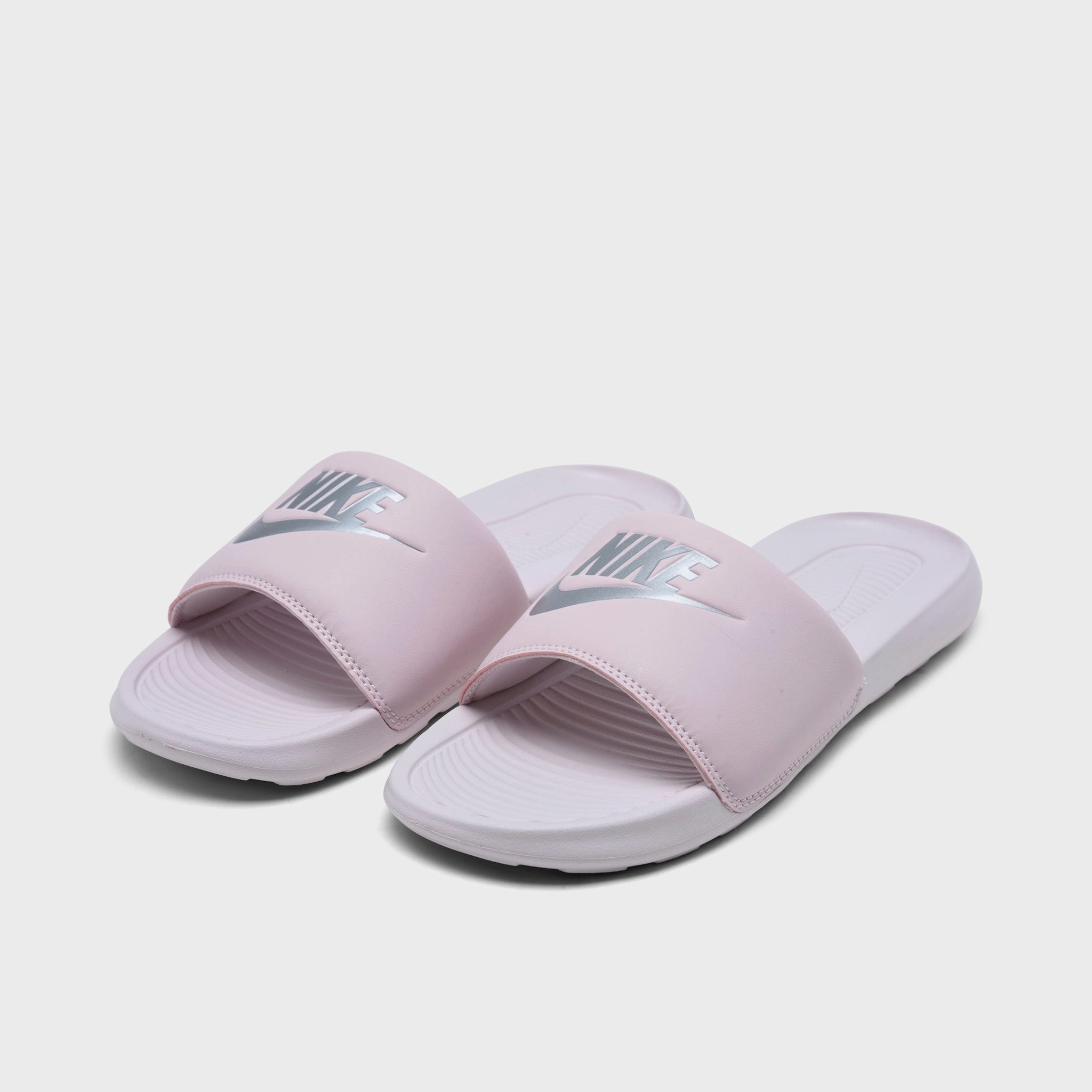 Nike Women's Victori One Slide Sandals Barely Rose / Metallic Silver - Barely Rose