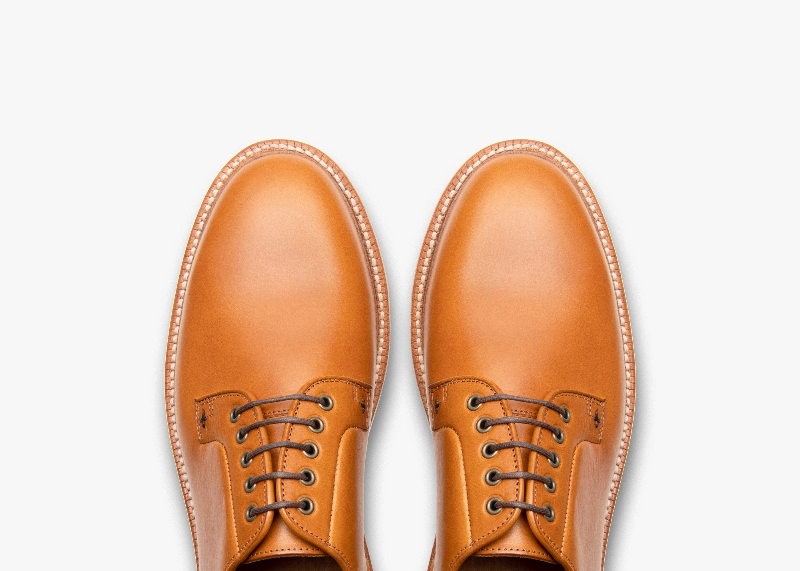 Plain Toe Saddle Tan Veg / Cavity Wedge Sole