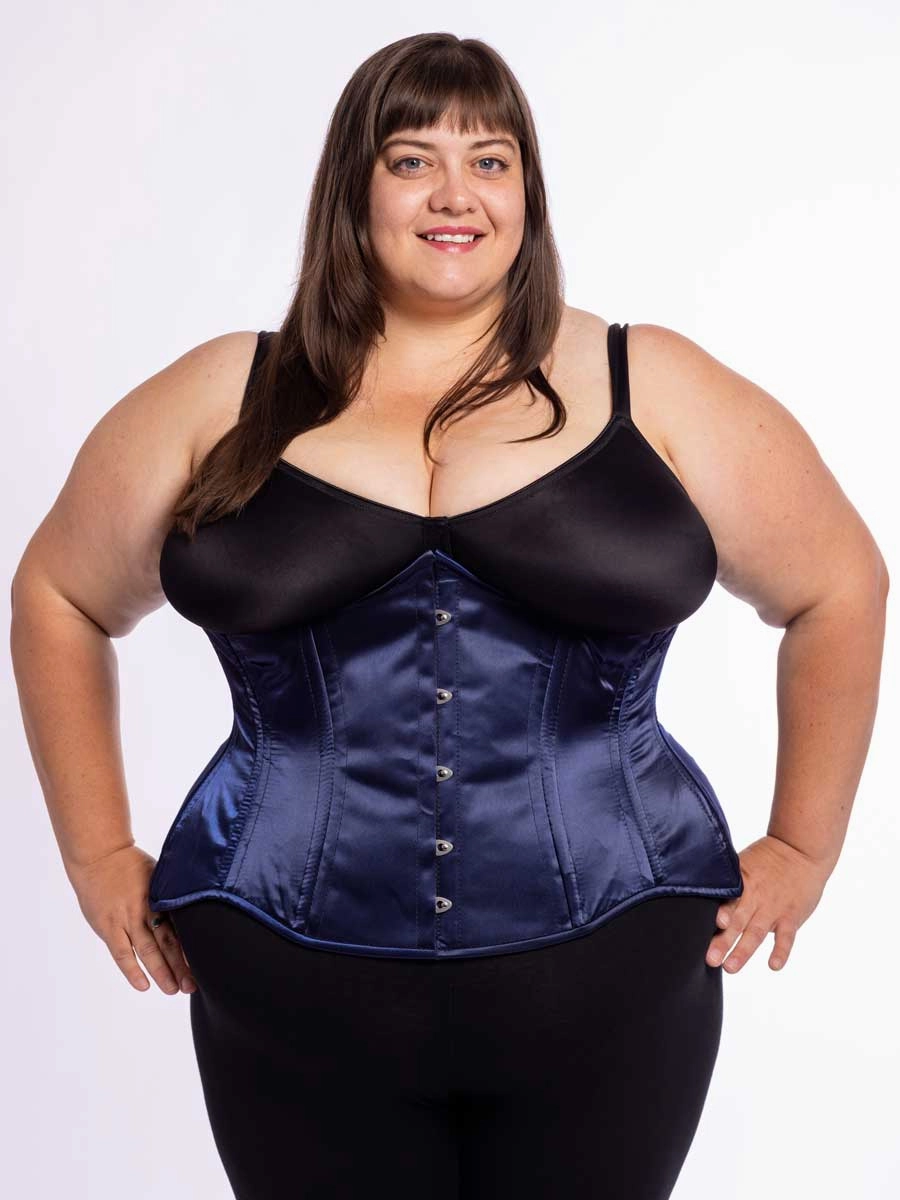 Plus Size Satin Hourglass Curve Longline Underbust Corset : CS-426