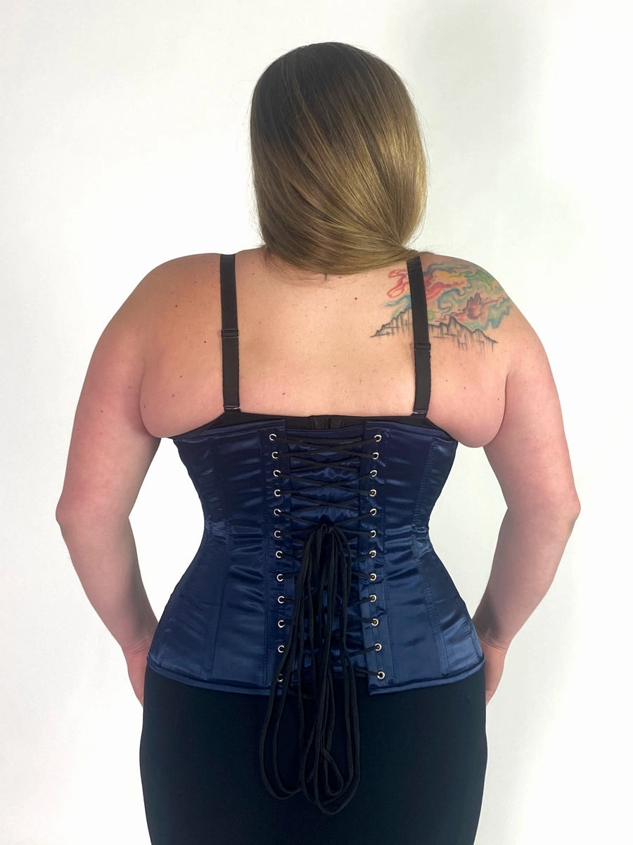 Plus Size Satin Hourglass Curve Longline Underbust Corset : CS-426
