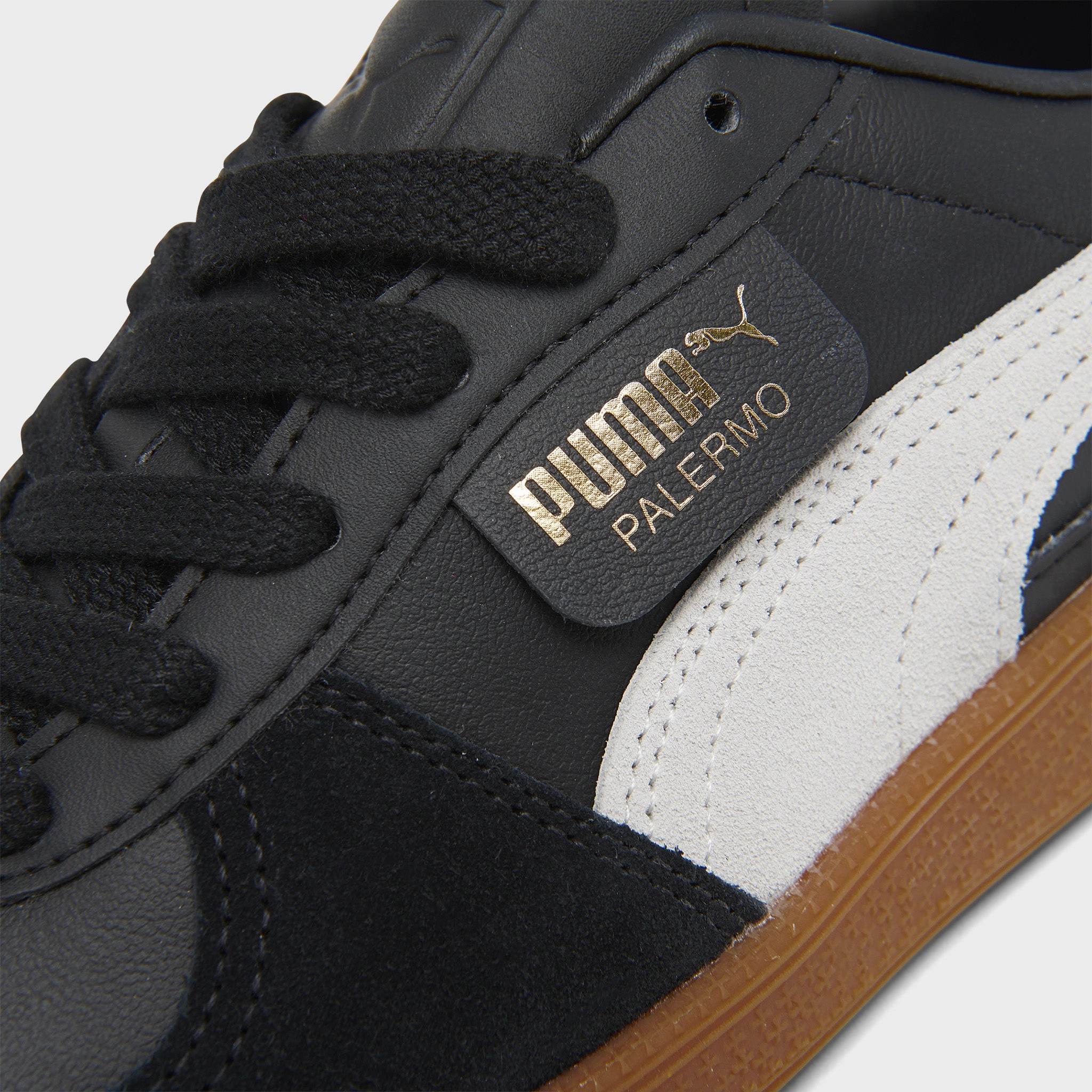 Puma Women's Palermo Leather Black / Feather Gray - Gum