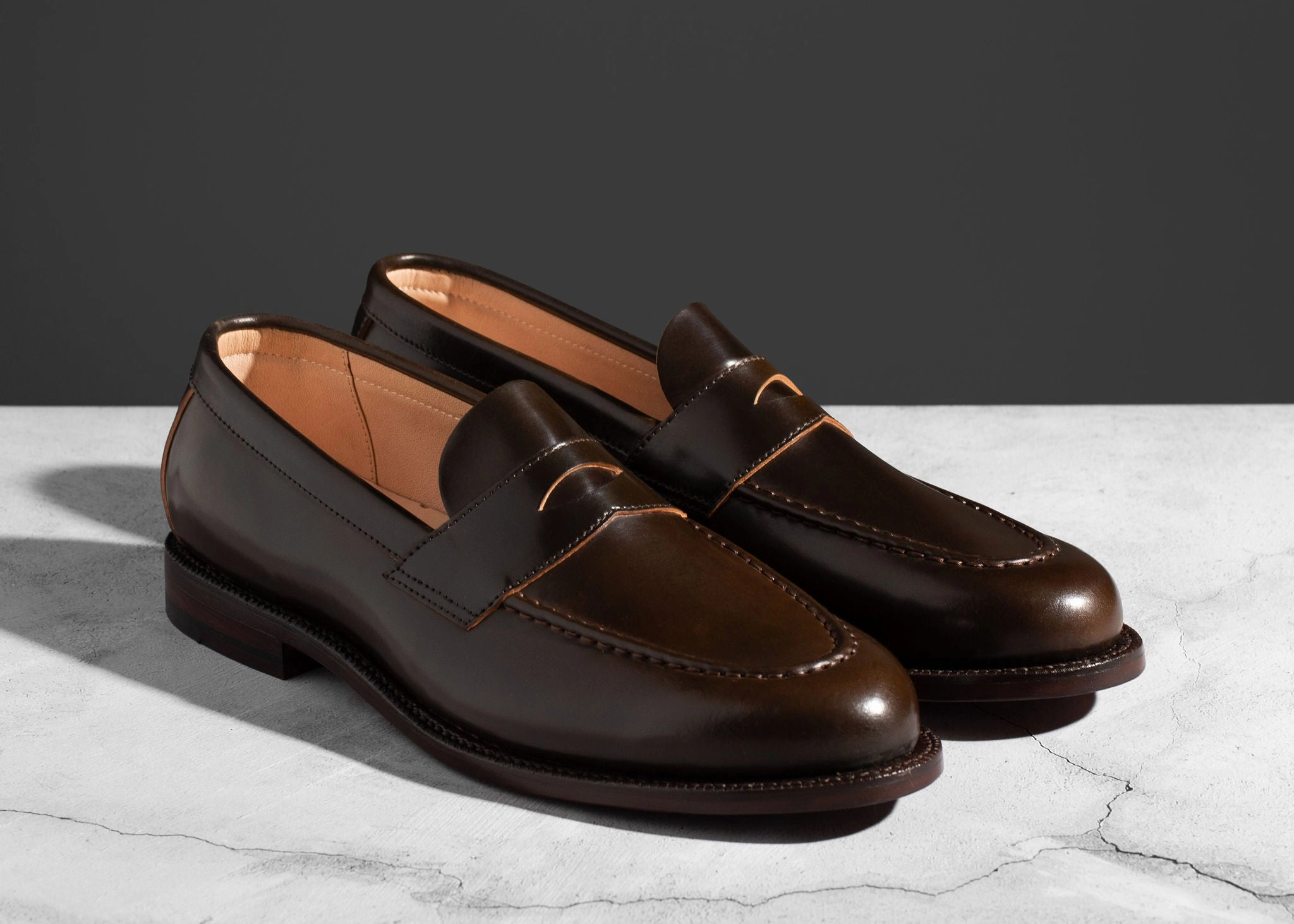 Unlined Traveler Penny Maduro Shell Cordovan
