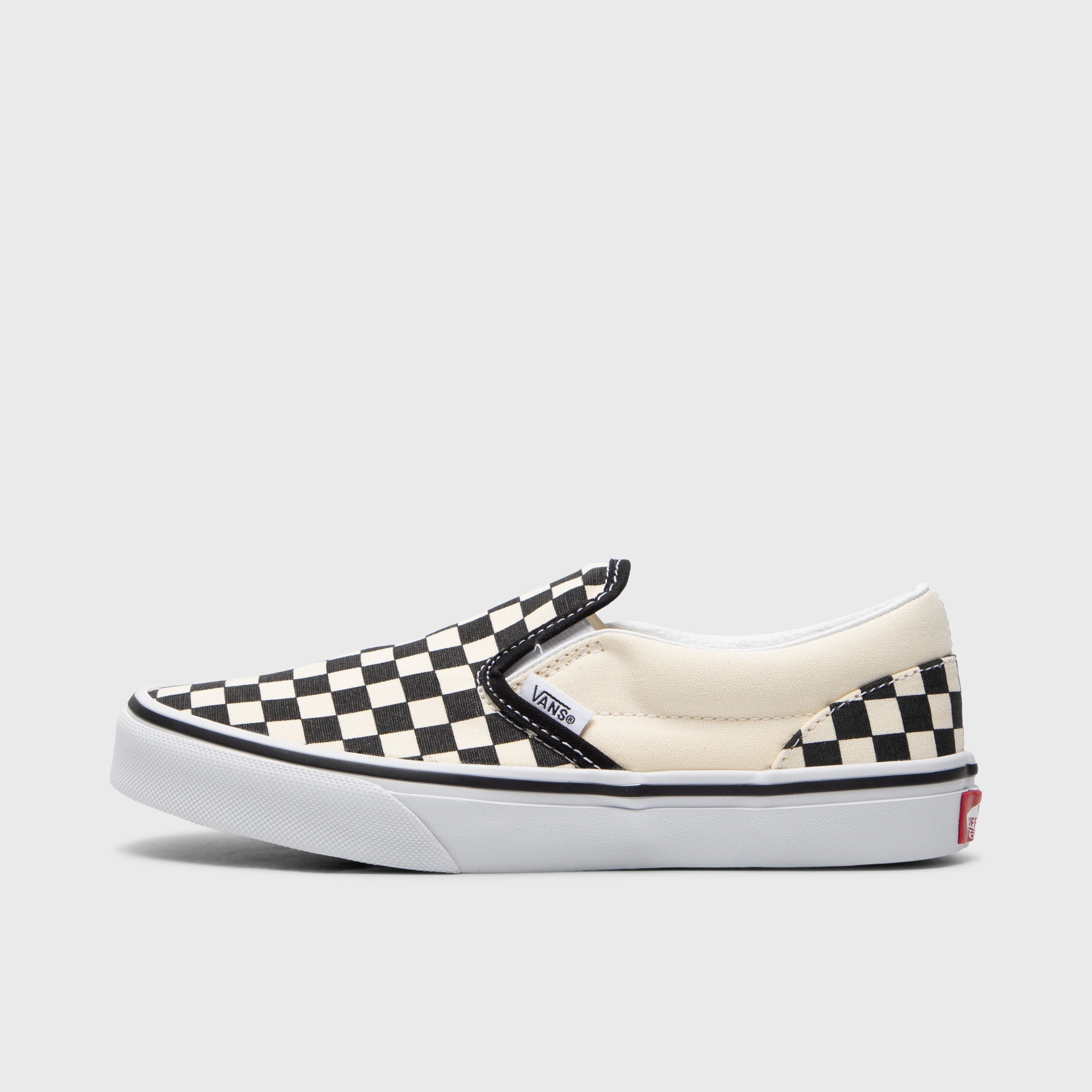 Vans Juniors' Checkerboard Classic Slip-On Black / White