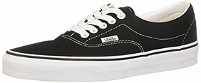 Vans Unisex Era Classic Canvas Sneakers. Schwarz (Black). 46 EU